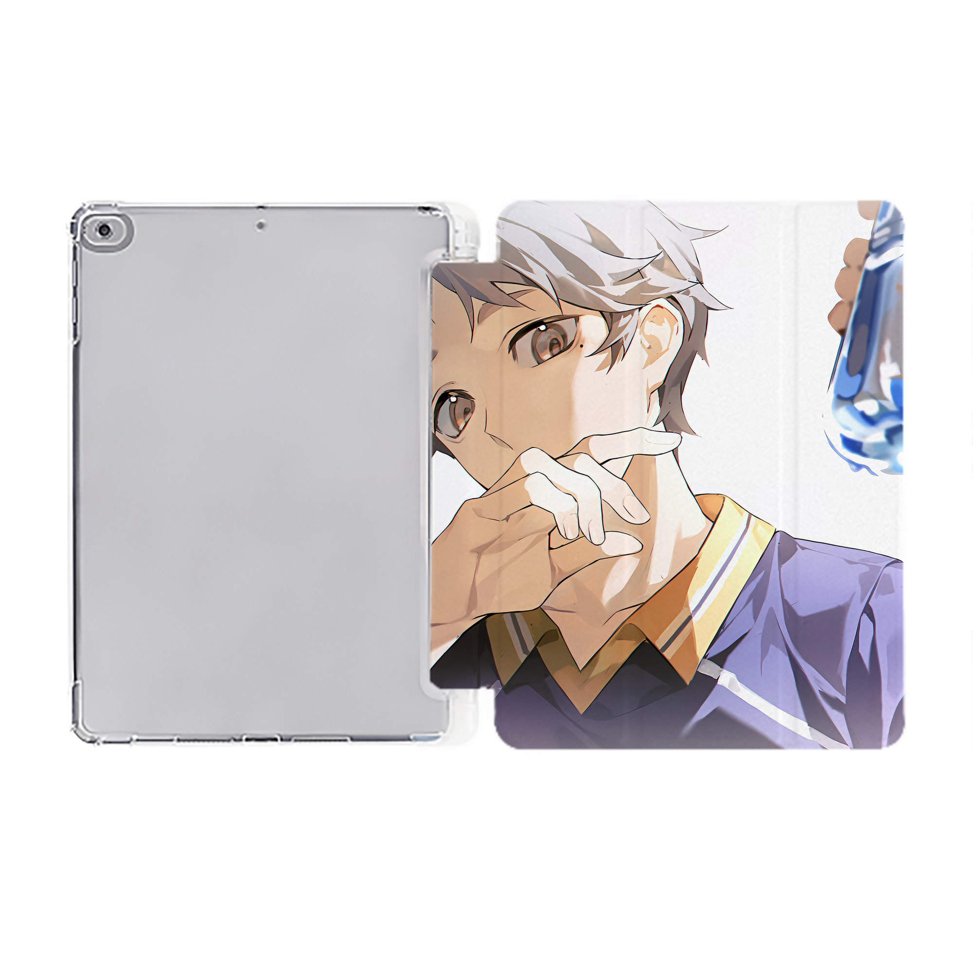 （画像用） ハイキュー!! Haikyu!! IPad ケース ペン収納付き 三つ折りスタンド PUレザー×シリコン 対応機種9.5/10.5/10.9インチ